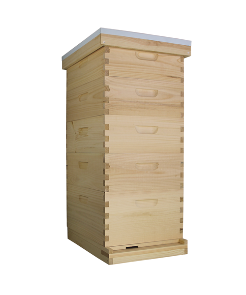 10 Frame Langstroth Beehive (1 Deep Box & 4 Medium Boxes)