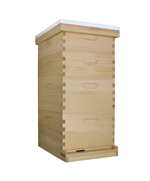 10 Frame Langstroth Beehive (2 Deep Boxes & 2 Medium Boxes)