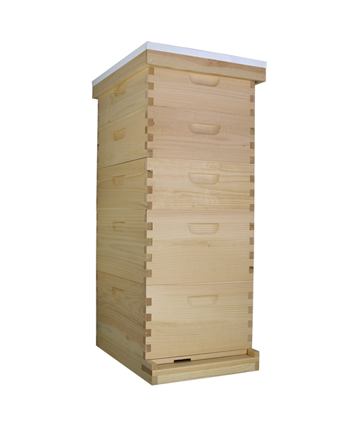 10 Frame Langstroth Beehive (2 Deep Boxes & 3 Medium Boxes)