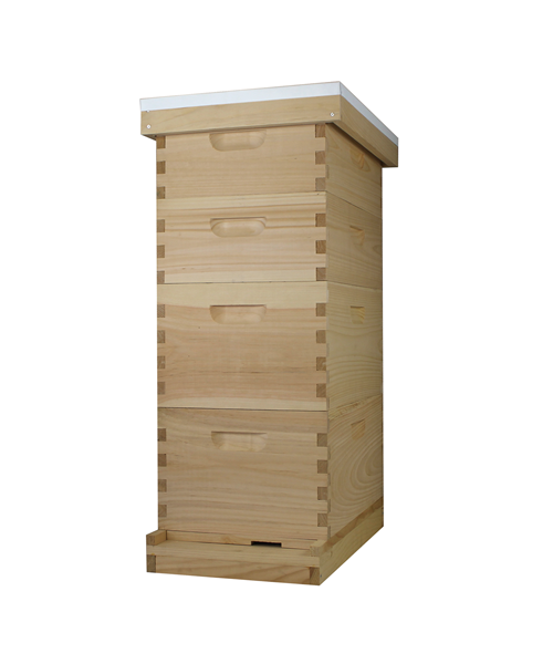 8 Frame Langstroth Beehive (2 Deep Boxes & 2 Medium Boxes)